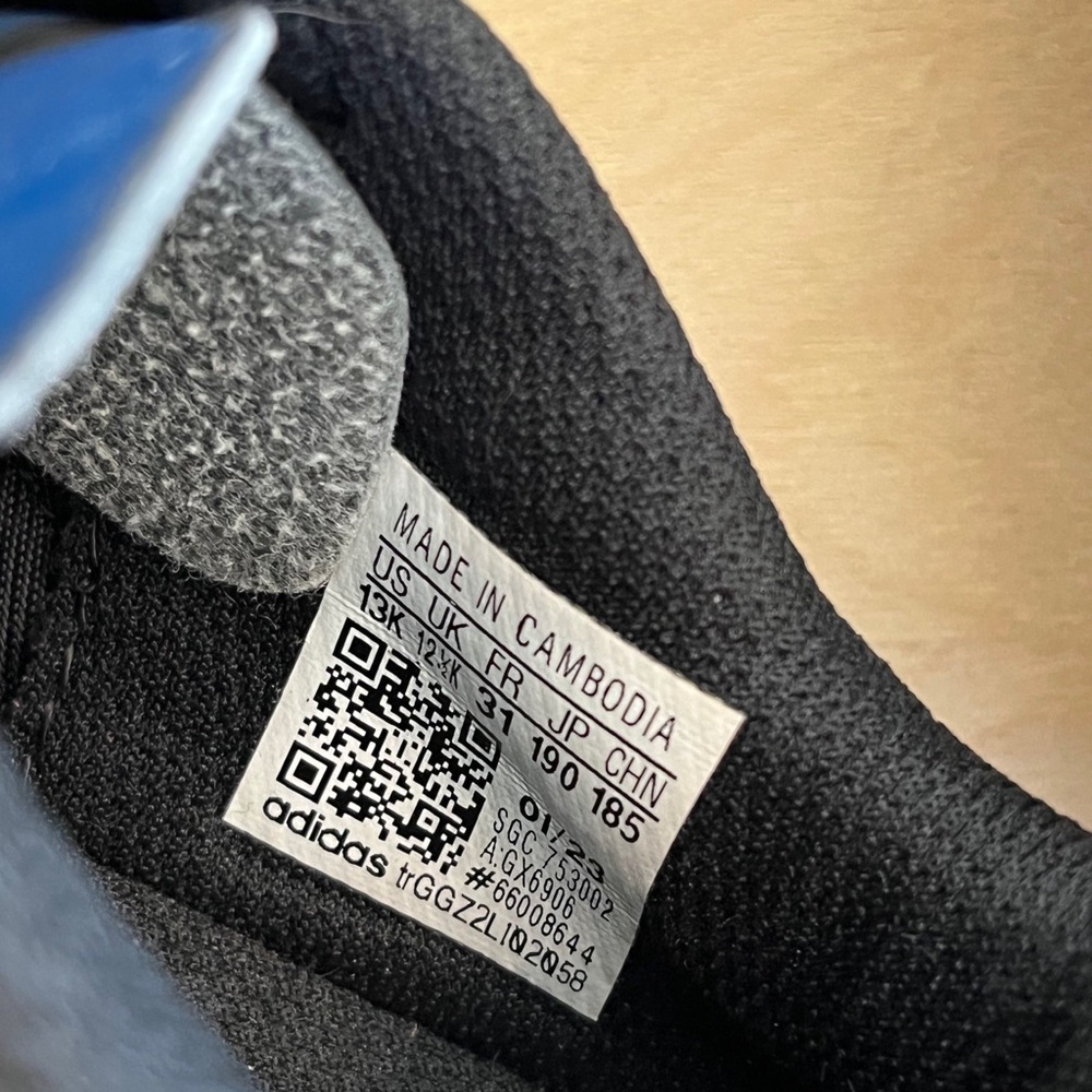 Adidas VII FG Black and Blue Junior Soccer Cleat - Picture 8 of 8